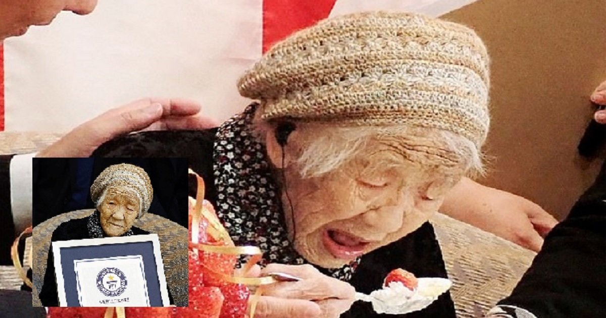 04 5.jpg?resize=412,275 - Japanese Woman Celebrates Becoming The Oldest Living Person In The World By Eating Strawberries And Cream