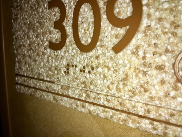 Braille Numbering On A Bumpy Surface