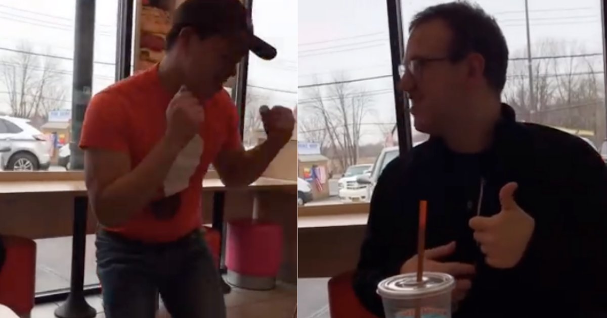 d3 18.png?resize=1200,630 - A Heartwarming Video to See a Dunkin' Employee Dance With a 26-Year-Old Autistic Customer