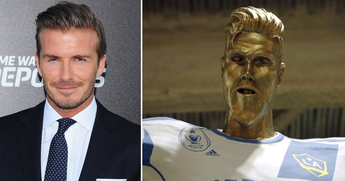 david beckham fake statue.jpg?resize=412,275 - David Beckham’s Reaction After Seeing His Fake Statue In A Hilarious Prank