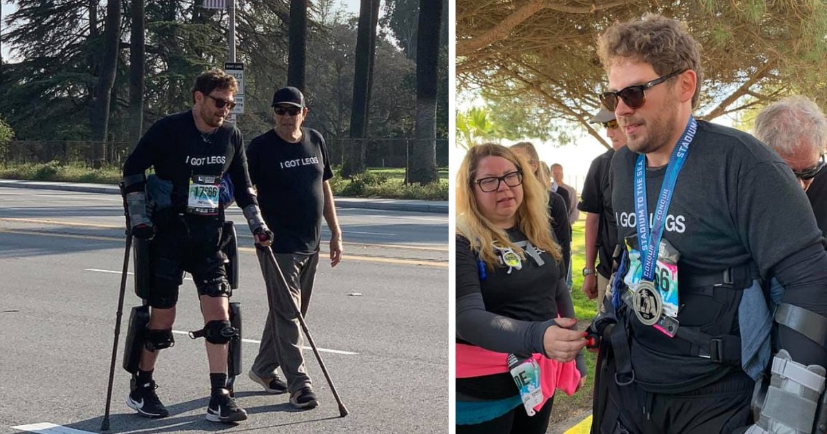 featured image 56.png?resize=412,232 - Paralyzed Man Completes Los Angeles Marathon With The Help Of His Exoskeleton