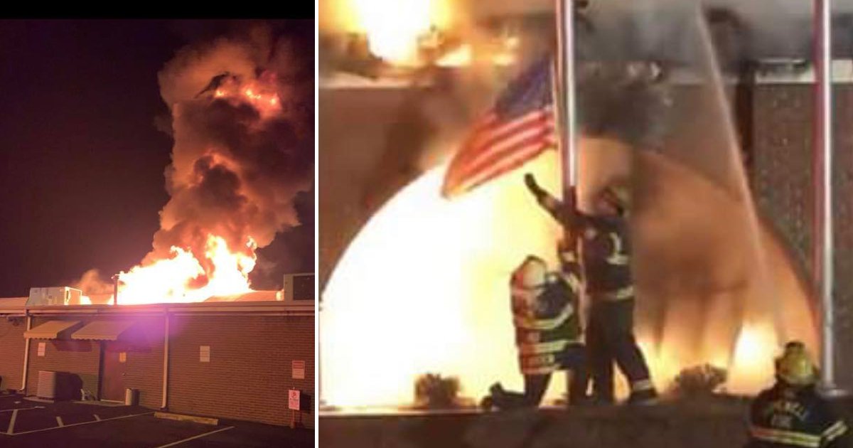 firefighters save american flag.png?resize=412,232 - Virginia Firefighters Save An American Flag As A Building Catches Fire