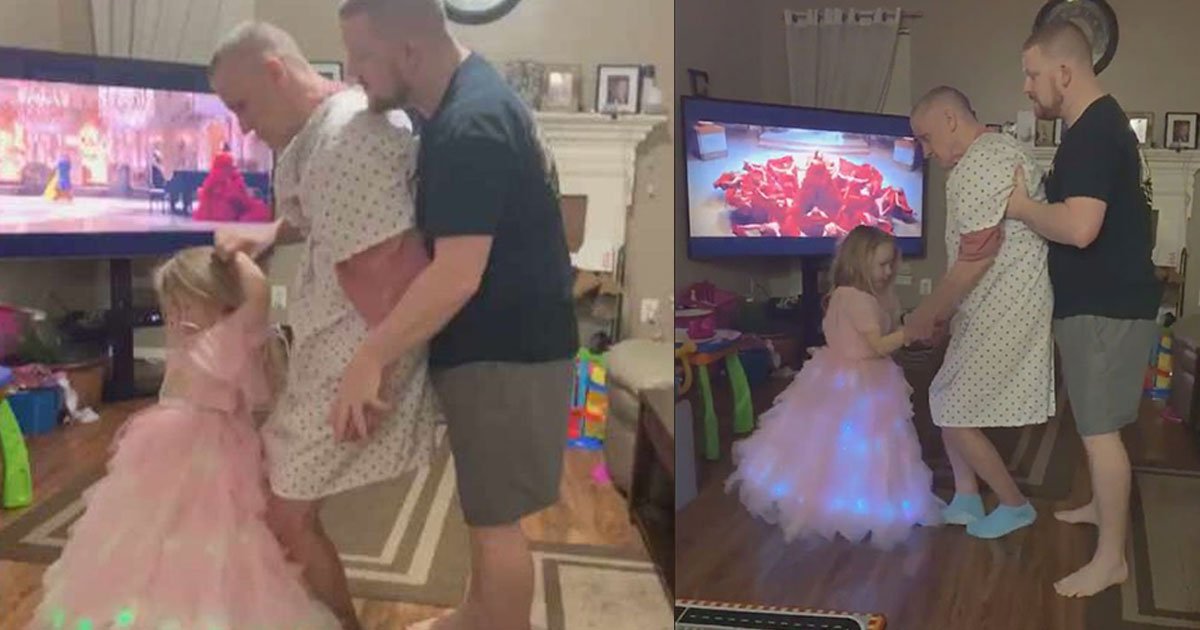 heart touching video of little girl dancing with her grandfather who is unable to stand went viral.jpg?resize=412,275 - Heart Touching Video Of A Little Girl Dancing With Her Grandfather Who Is Unable To Stand