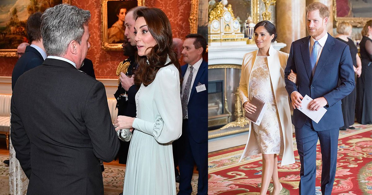 kate and meghan made a joint appearance at party hosted by queen in tribute to prince charles 50 years service.jpg?resize=412,275 - Kate And Meghan Made A Joint Appearance At Party Hosted By Queen In Tribute To Prince Charles' 50 Years Service