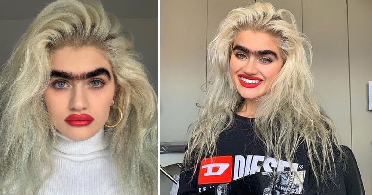 model death threats eyebrows.jpg?resize=1200,630 - A model famous for her jet-black unibrow hopes her body positivity will inspire others