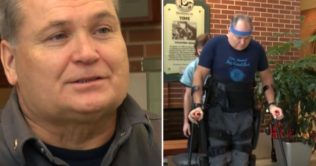 paralyzed man walks.jpg?resize=412,232 - Veteran - Who Was Left Paralyzed After A 30-Foot Fall From A Tree - Walks After 30 Years