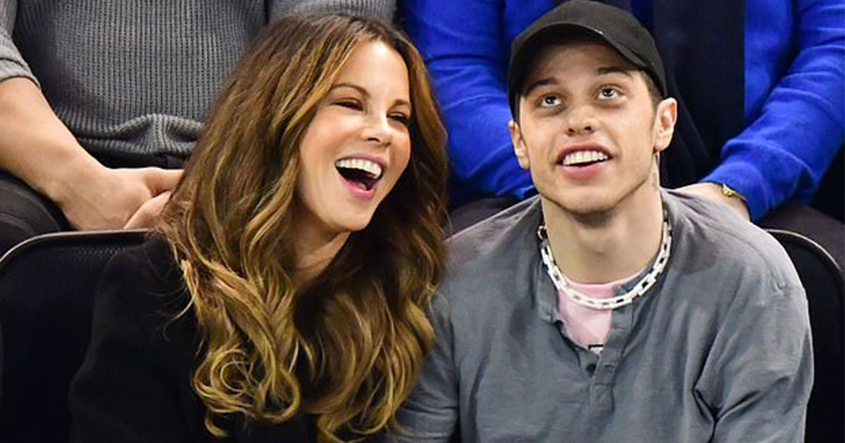 pete davidson and kate beckinsale spotted romancing in the stands at hockey game.jpg?resize=412,232 - Pete Davidson And Kate Beckinsale Spotted Romancing In The Stands At Hockey Game