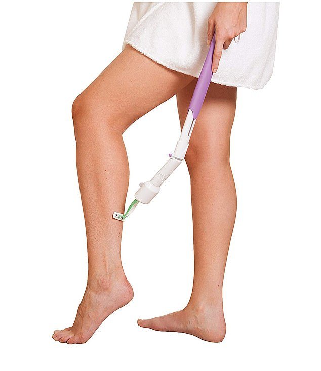 The nifty gadget, called the Giraffe, allows women to shave their legs without bending over and has received over 200 reviews online