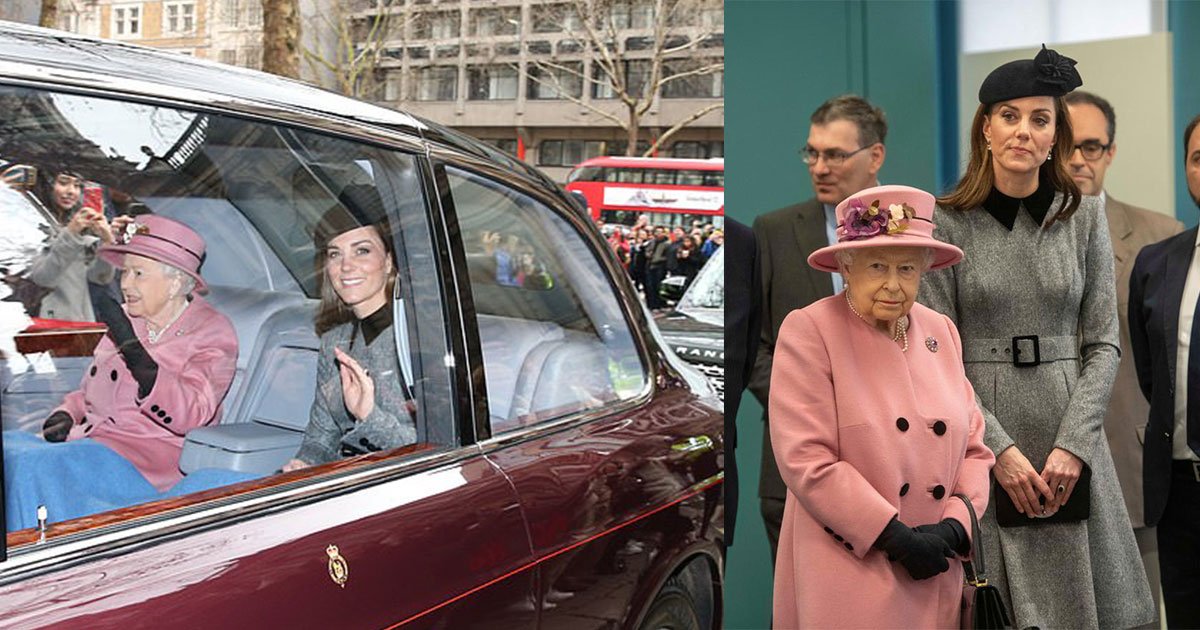 queen and kate stepped out for a joint engagement at kings college london.jpg?resize=412,232 - Queen And Kate Stepped Out For A Joint Engagement At King's College London