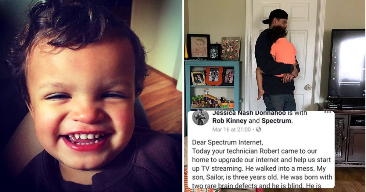 rob1.png?resize=412,275 - Mother Wants A Salary Raise For Technician Who Took Care Of Her Blind Baby While Doing His Job