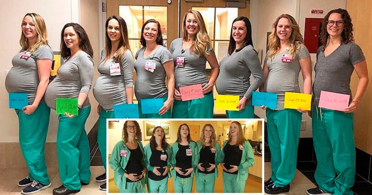 9 Nurses Who Work in the Labor Unit at a Hospital in Maine are Expecting Just Weeks Apart s1 19.png?resize=1200,630 - 9 Nurses Who Work in the Labor Unit at a Hospital in Maine are Expecting Just Weeks Apart
