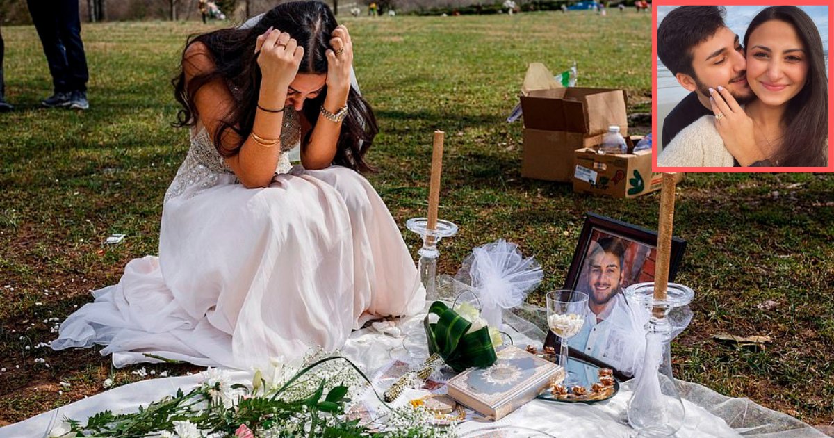 s3 8.png?resize=412,232 - Des photos déchirantes d'une jeune mariée en deuil dans sa robe sur la tombe de son fiancé le jour de leur mariage