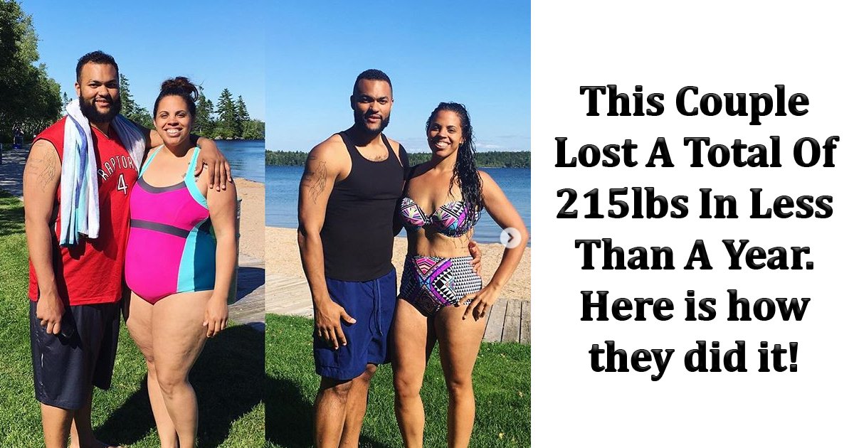 sdfsdfs.jpg?resize=412,275 - Ce couple a perdu 97 kilos en moins d’un an et les gens les félicitent pour leur incroyable transformation