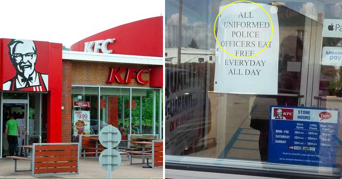 sdfsdfsdfsdfsdf.jpg?resize=412,232 - KFC Offered Free Meal For All Uniformed Police Officers But Some People Are Not Happy About It