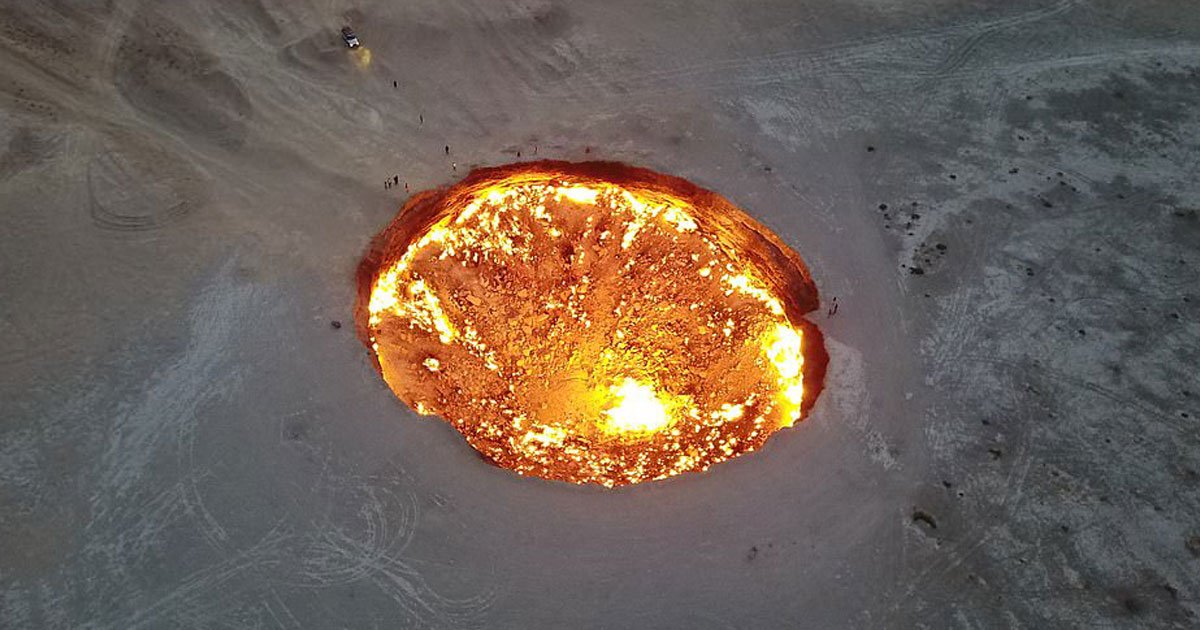 the door to hell.jpg?fit=1024%2C538&ssl=1&strip=all - Aerial Footage Of Fire Which Has Been Burning For More Than 40 Years