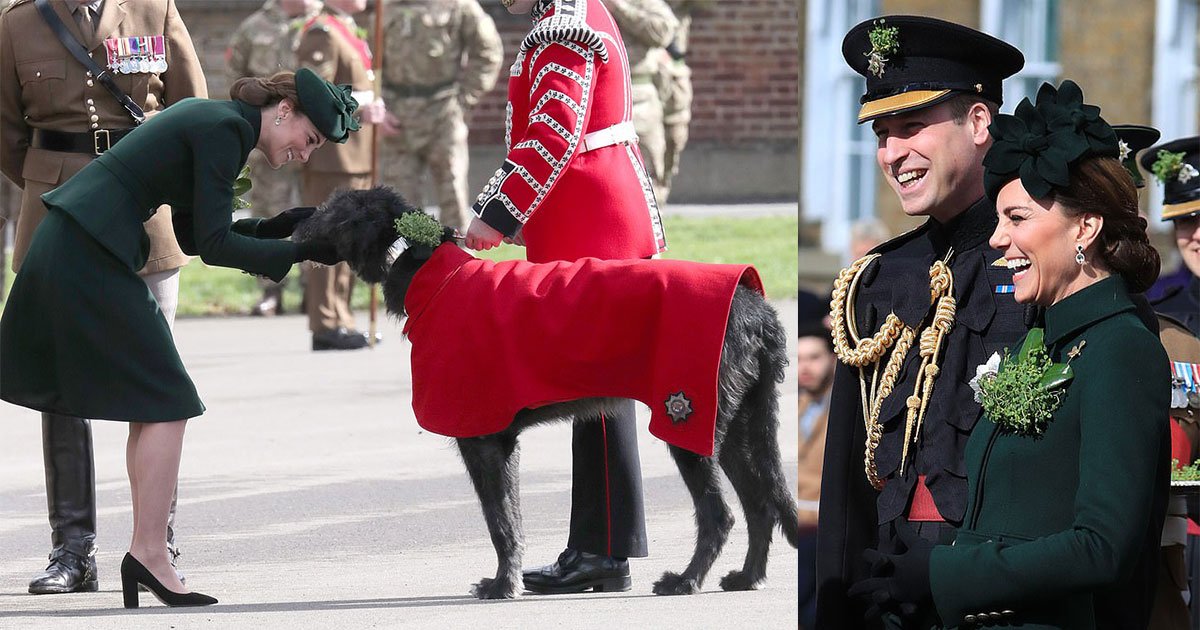 the duke and duchess of cambridge reunited with their furry friend domhnall at traditional irish guards parade.jpg?resize=412,232 - The Duke And Duchess Of Cambridge Reunited With Their Furry Friend Domhnall At Traditional Irish Guards Parade