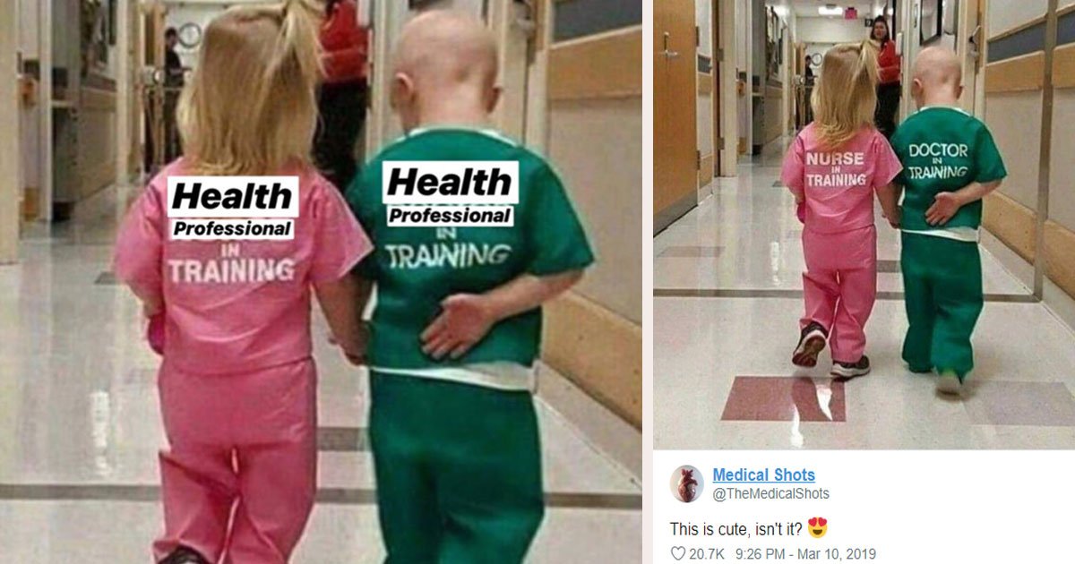 untitled 2 3.jpg?resize=412,232 - An Image Of Two Cute Children In Scrubs Sparks A Heated Debate On Twitter