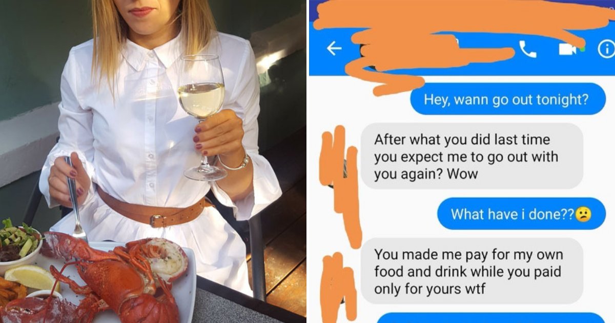 untitled design 19.png?resize=1200,630 - Girl Showed Her True Colors After Student Refused To Pay For Her Expensive Meal On Their First Date