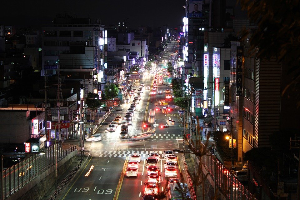 대한민국, 서울, 한국, 강서구, 화곡동, 야경, 도시, 까치산역, 조명, 건축물, 풍경, 건물