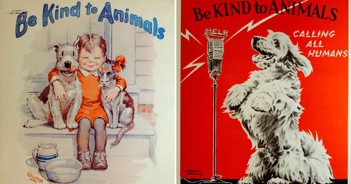 eab09c.jpg?resize=1200,630 - 1930년대 진행된 '동물을 위한 따스한 손길' 캠페인 포스터 10장