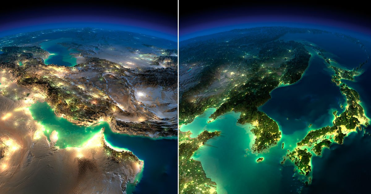 ec9ab0eca3bc.jpg?resize=1200,630 - NASA가 공개한 밤에 '빛나는' 아름다운 지구의 모습들 20장