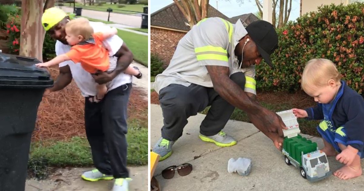 featured image 38.png?resize=412,275 - Mom Shared A Video Showing An Adorable Friendship Between 16-Month-Old And Local Garbageman