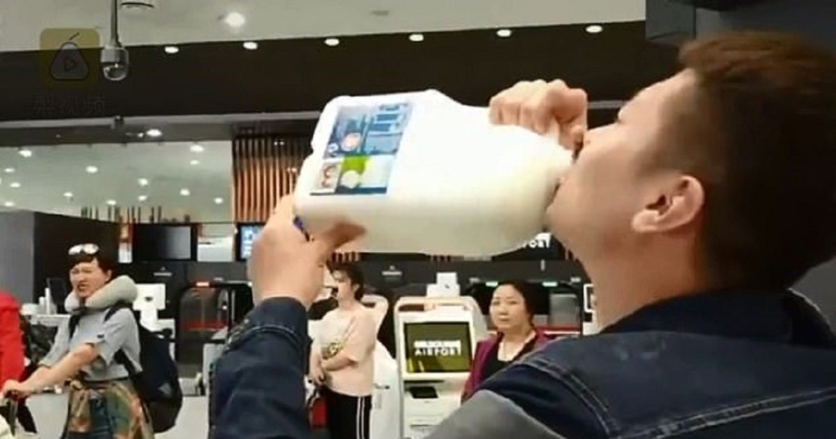 m3 1.jpg?resize=412,275 - Chinese Tourist Chugged Down 2.5 Liters Of Milk After Being Stopped At The Airport Security