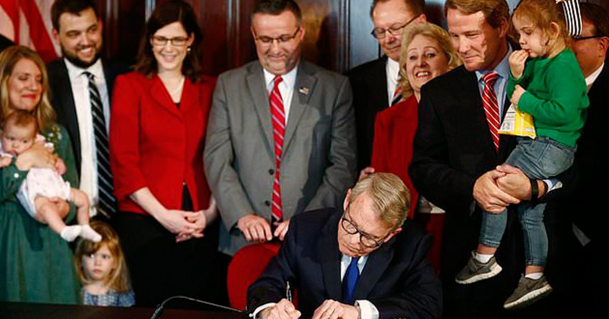 ohio abortion bill.jpg?resize=412,275 - Ohio Governor Signed A Bill Banning Abortions After A Detectable Heartbeat