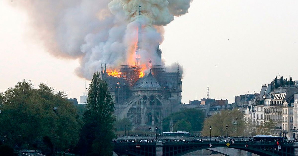 paris fire.jpg?resize=412,232 - Fire At Notre Dame Cathedral In Paris - French President Macron Said: ‘We Will Rebuild Notre Dame’