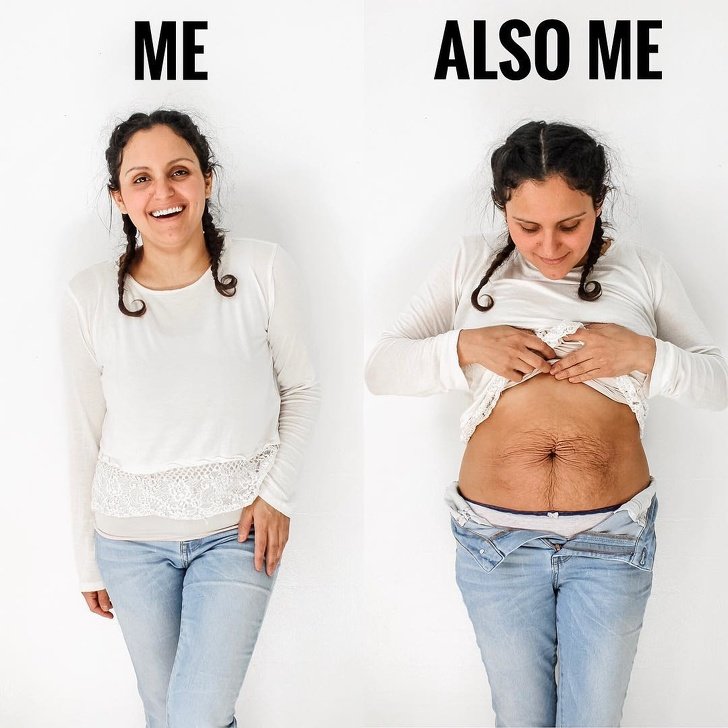 A Mother of 5 Posted Her Belly Photo to Prove the Woman Body Is Always Beautiful, and the Support She Got Is Immense