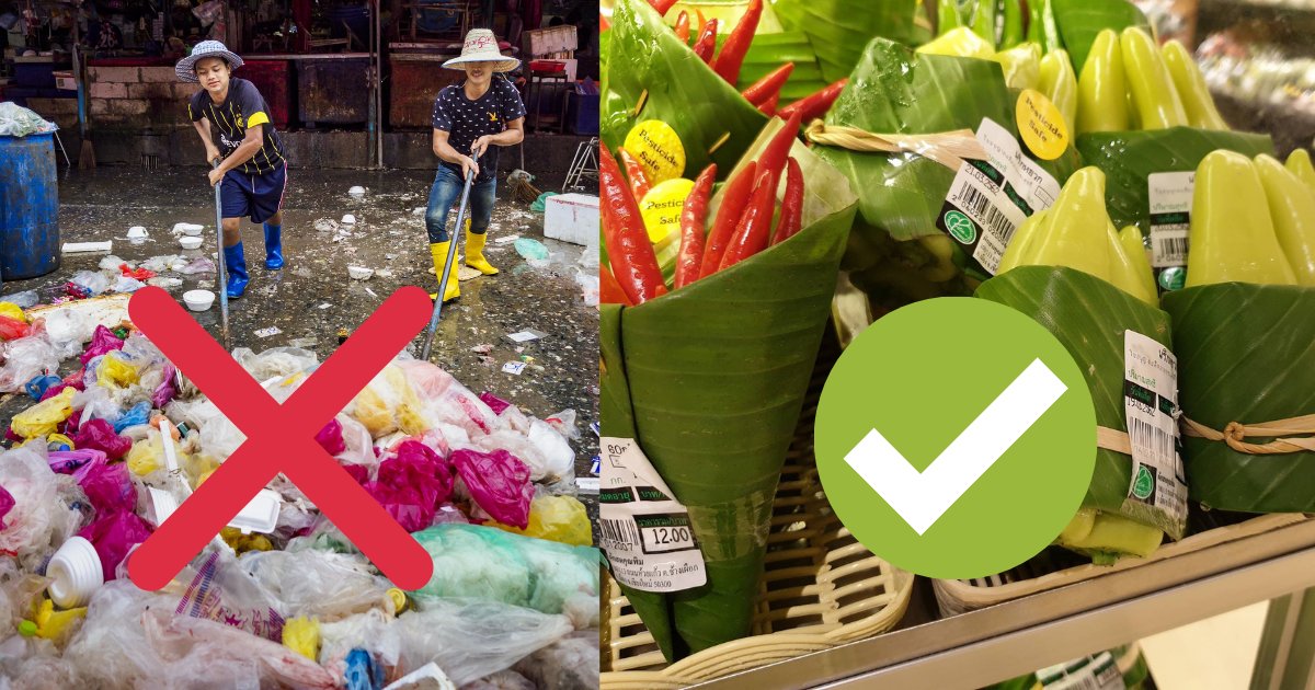 s1 6.png?resize=412,275 - Banana Leaves Instead of Plastic Bags; A Great Idea is Being Used by Supermarkets in Asia