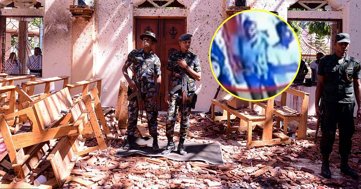 sri lanka attacks.jpg?resize=1200,630 - Une vidéo de surveillance montre l'un des terroristes entrant dans l'église de Saint-Sébastien au Sri Lanka avant l'explosion