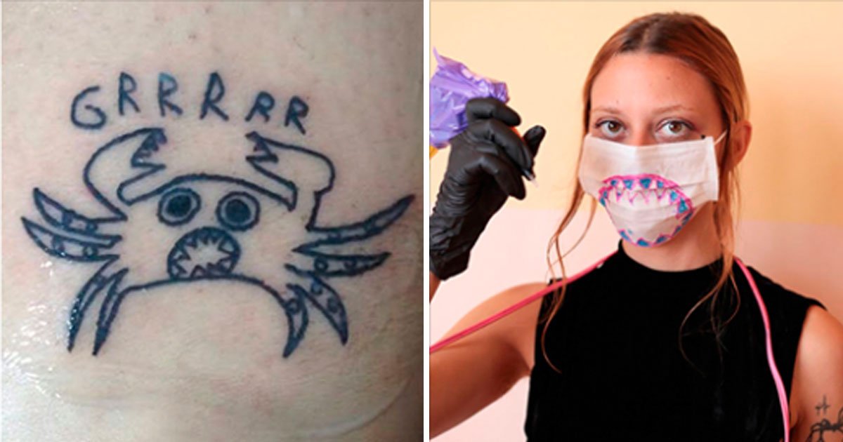 tattoo bad.jpg?resize=412,232 - Tattoo Artist Is Bad At Drawing But That Is Exactly Why Her Clients Love Her Work