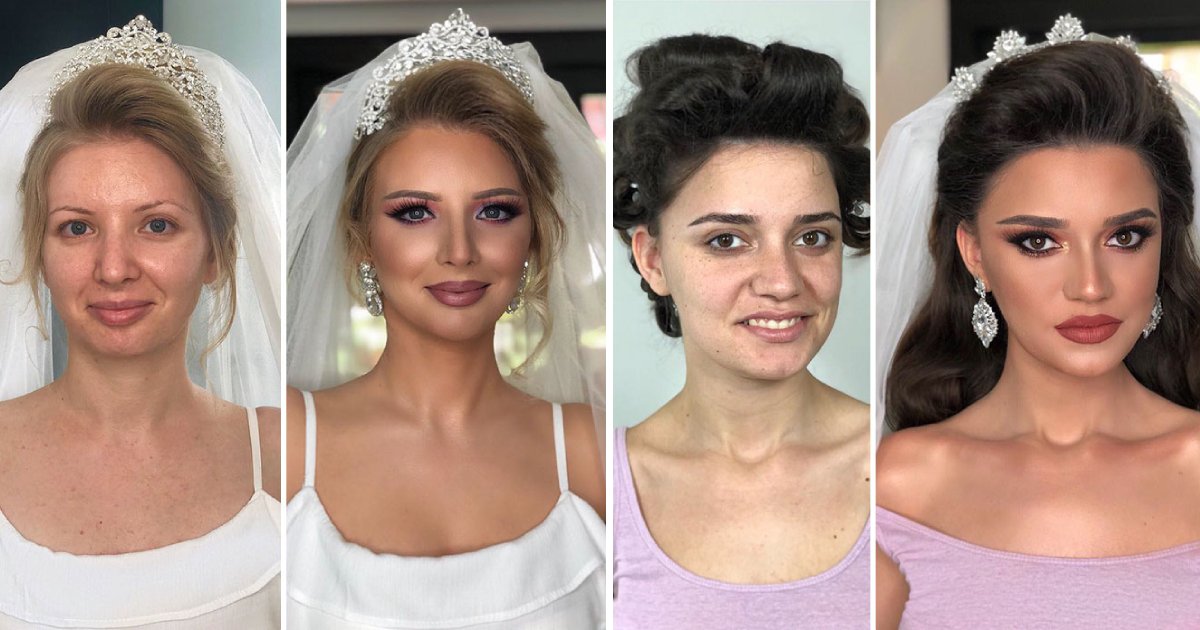 wedding make up.png?resize=1200,630 - 10 Photos Showing Brides Before And After Applying Wedding Makeup