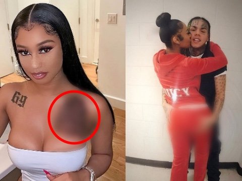 69fail.jpg?resize=1200,630 - People Have Different Opinions About Tekashi 6ix9ine's Girlfriend Tattooing The Face Of Her Imprisoned Boyfriend On Her Chest