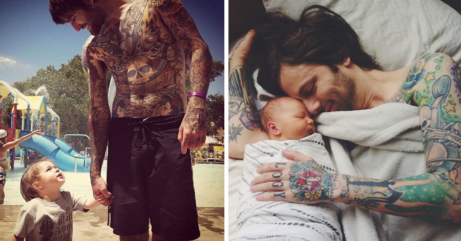 a8 2.jpg?fit=900%2C472&ssl=1&strip=all - 20 Imagens de lindos bebês com seus pais tatuados