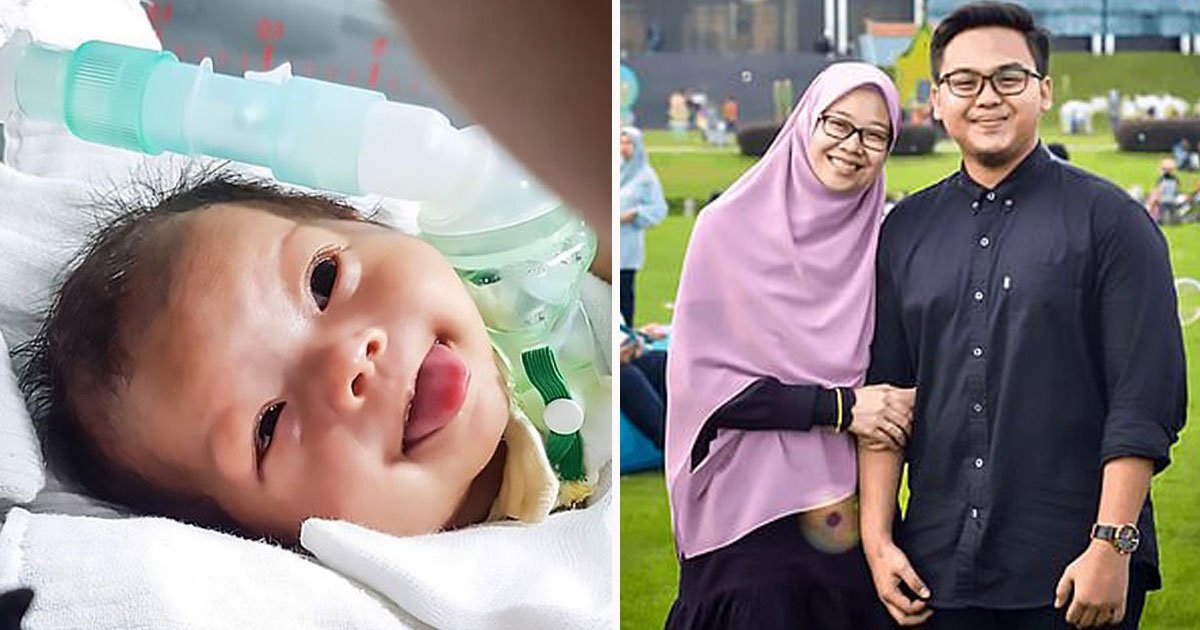 baby with cancerous tumour.jpg?resize=1200,630 - Un enfant de neuf mois atteint d'une tumeur cancéreuse qui recouvre sa bouche se rendra de la Malaisie vers Londres pour se faire soigner