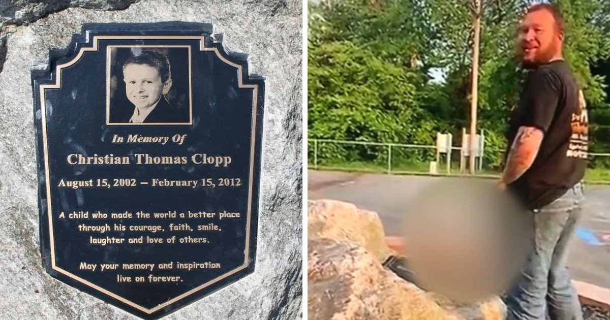 bryan3.png?resize=1200,630 - 23-Year-Old Man Caught Urinating On A 9-Year-Old Boy's Memorial Who Died Of Brain Cancer Making It A "Joke"