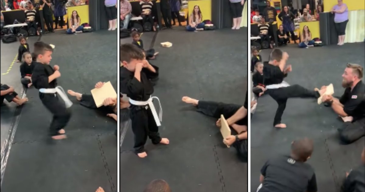 d5 10.png?resize=1200,630 - Watch the Inspiring Video Where Martial Arts Classmates Motivate The Boy Who Couldn't Break the Wooden Board