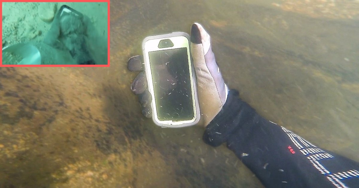 d5 4.png?resize=1200,630 - A Fantastic Diver Found a Phone Under a Waterfall and Gave it to The Owner After One Year