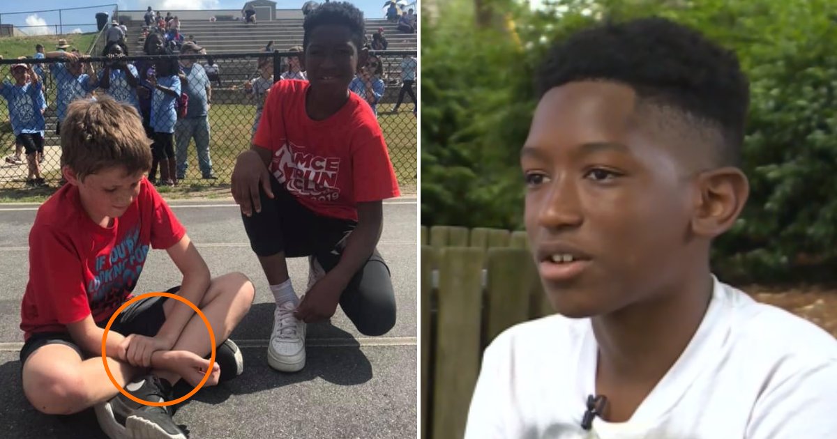 darius.png?resize=412,275 - Boy Falls And Fractures His Wrist Mid-Race, Opponent Gives Up Victory To Make Sure He's Okay