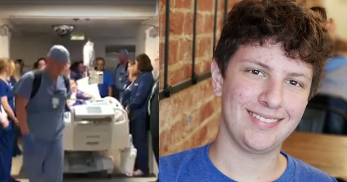 family honored son at hospital before donating his organs.jpg?resize=1200,630 - Hospital Paid Respect To A Teen Who Donated 5 Organs With 'Honor Walk'