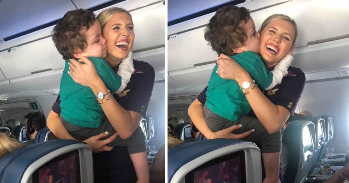 featured image 24.png?resize=412,275 - Kind-Hearted Flight Attendant Soothed A Little Boy With Autism During His Sudden 'Meltdown' On Plane
