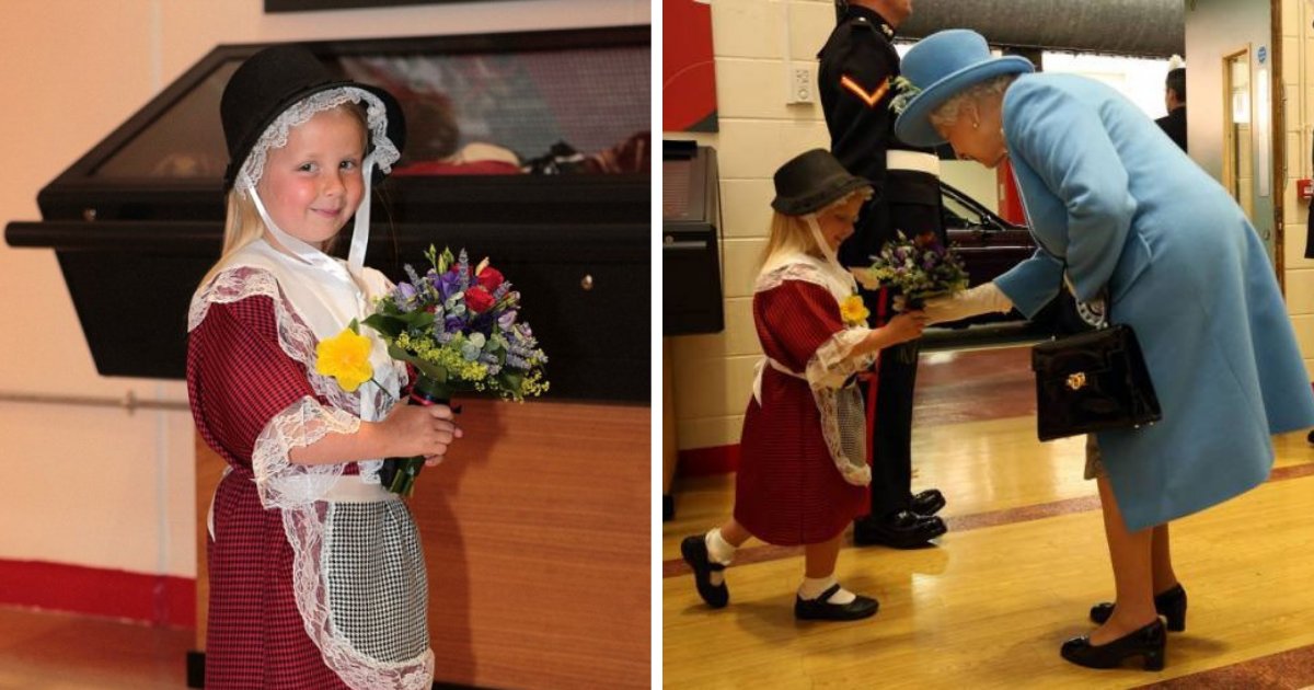 maisie5.png?resize=1200,630 - Little Girl Gets Whacked By Royal Guard After Greeting Queen With Curtsy