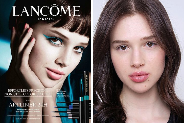 Encontramos a las modelos de anuncios de cosméticos para ver cómo lucen sin maquillaje