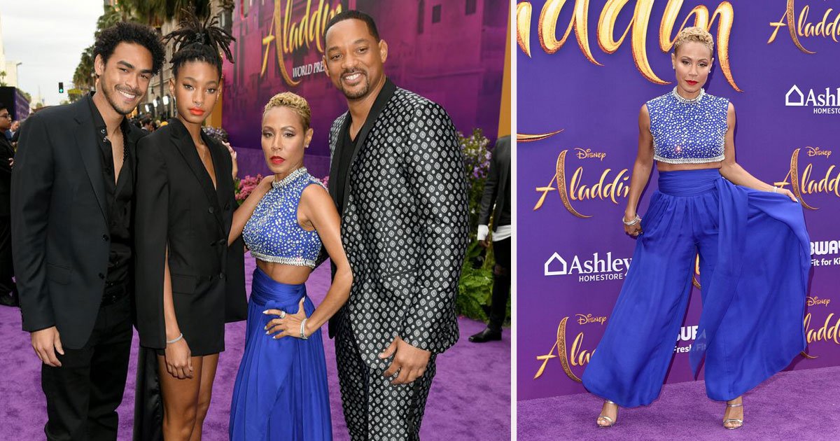 untitled 1 67.jpg?resize=412,275 - Will Smith's Entire Family Joined Him At The Aladdin Premiere, And Jada Dressed As The Genie!