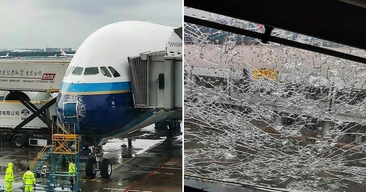 untitled design 35 1.png?resize=412,232 - Un pilote d'Airbus a été contraint d'effectuer un atterrissage d'urgence après que la grêle ait fissuré le pare-brise