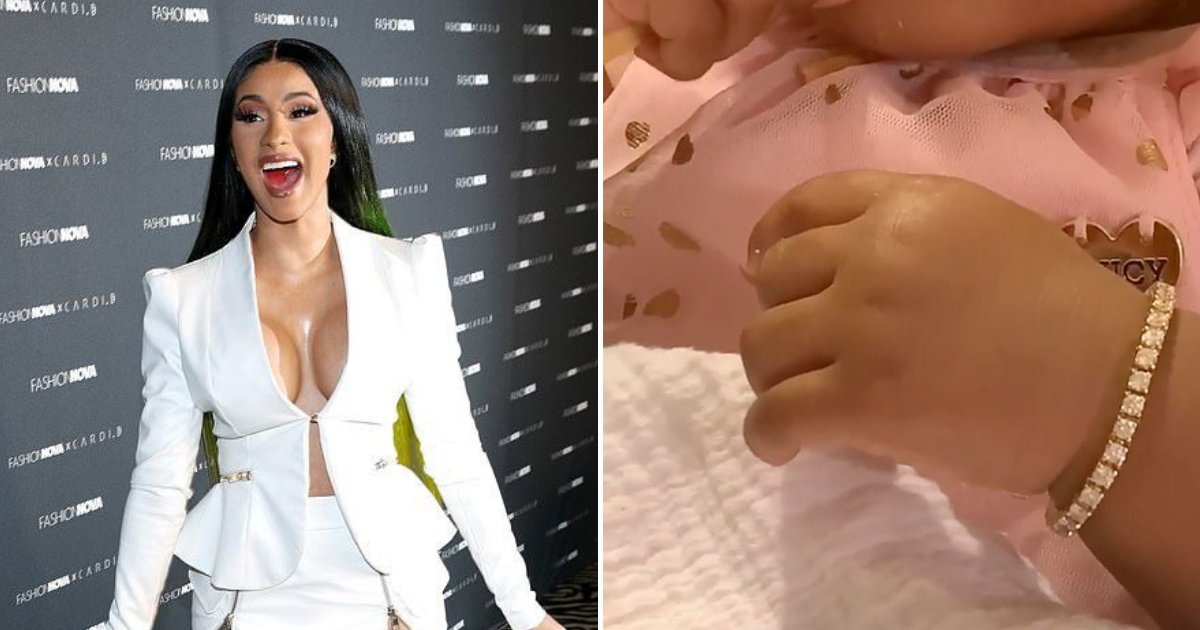 untitled design 37 1.png?resize=1200,630 - Cardi B Bragged About Spending $80,000 On Her Daughter's Diamond Bracelets