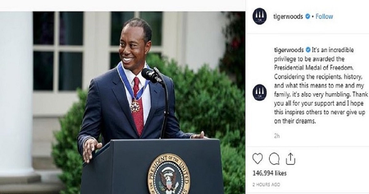 w3.jpg?resize=412,275 - Tiger Woods Weeped As President Trump Awarded Him The Medal Of Freedom For His Athletic Achievements