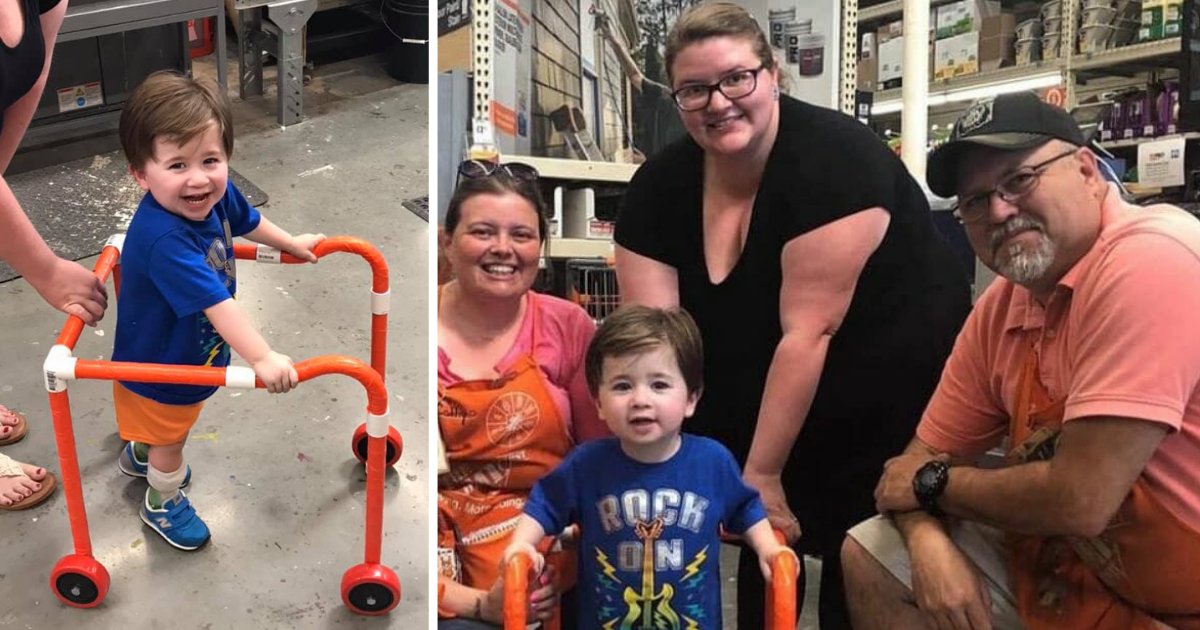 y2 18.png?resize=412,275 - Home Depot Employees Did the Sweetest Thing for This 2 Year Old Boy Who Suffers From A Muscle Disorder